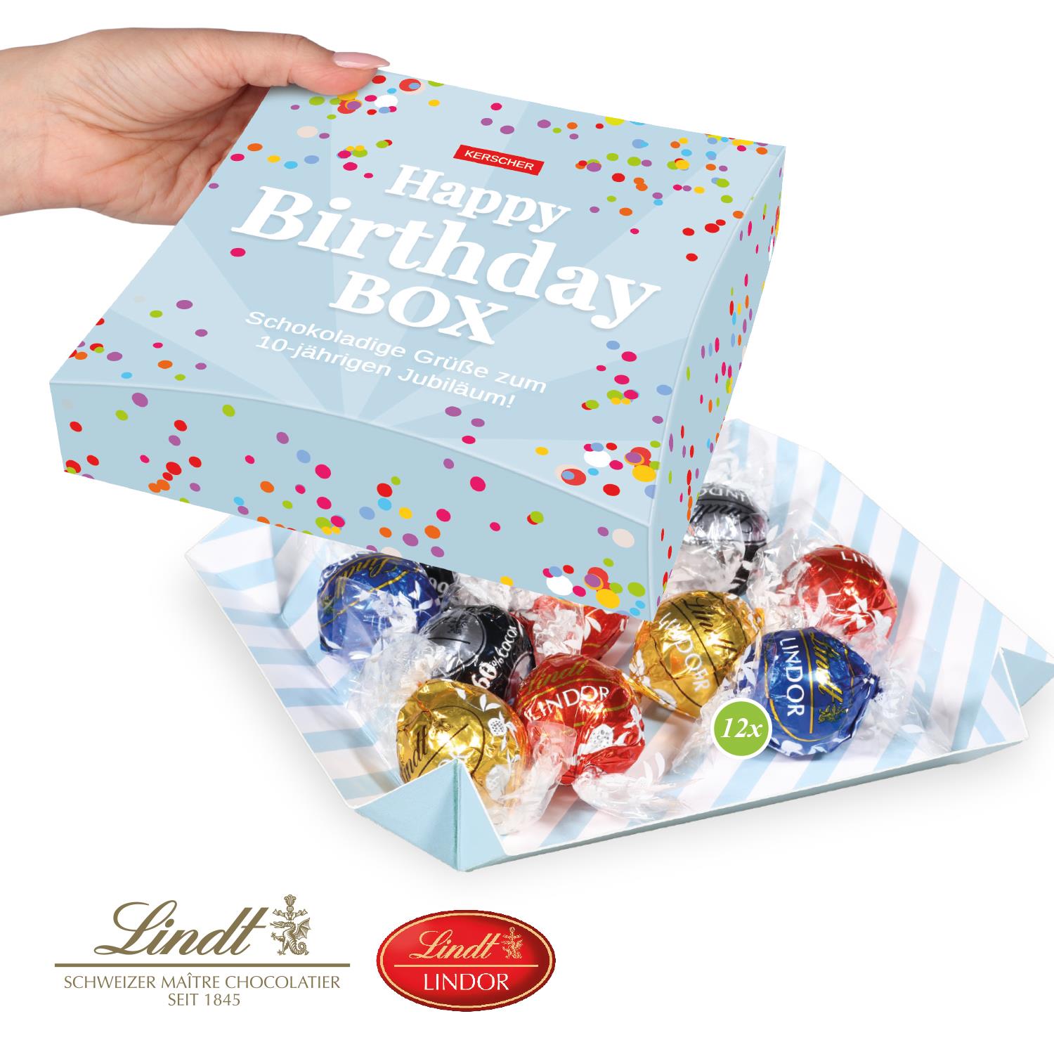 Präsentbox mit Lindt Lindor Pralinés Lindt