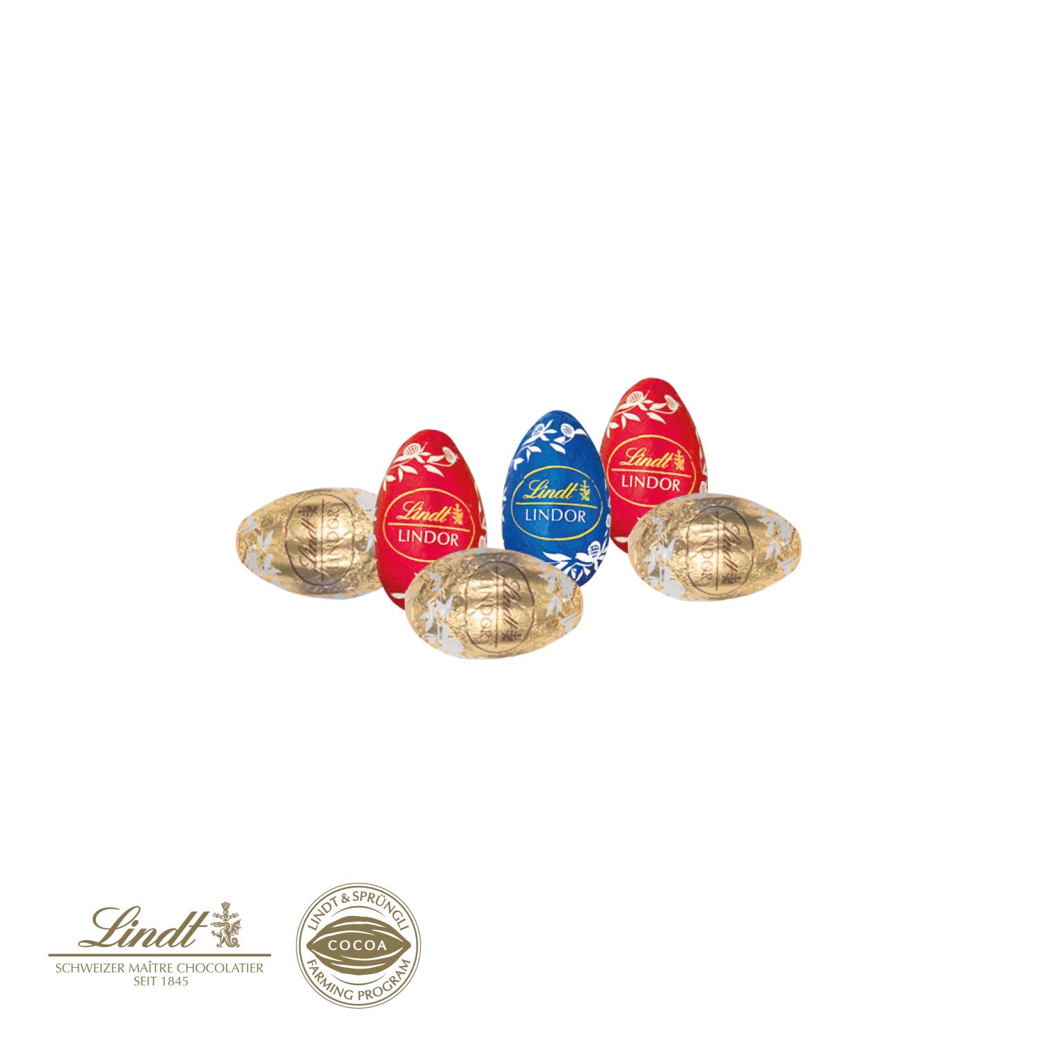 Schoko-Eier 6er Set mit Lindt Schokolade Lindt
