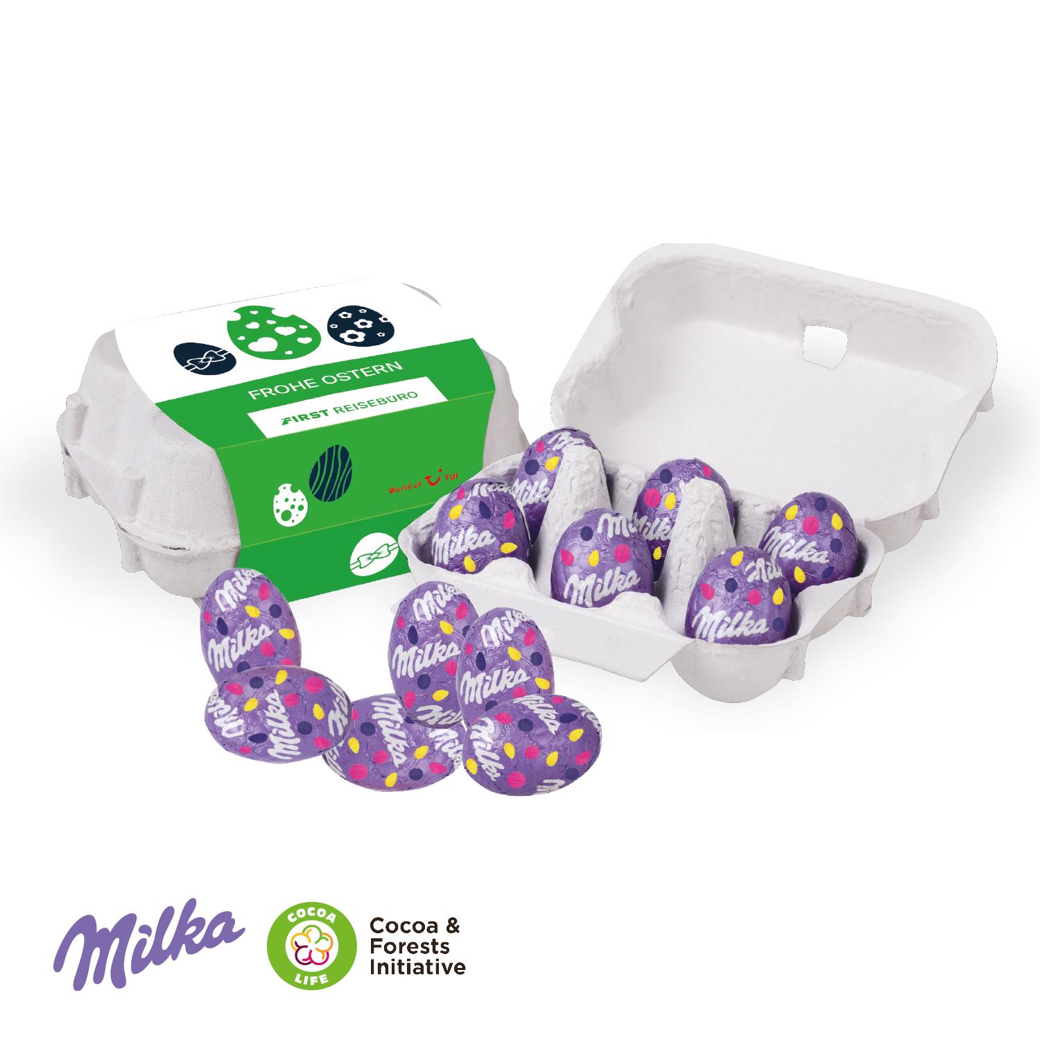 Schoko-Eier 6er mit Milka Schokolade Milka