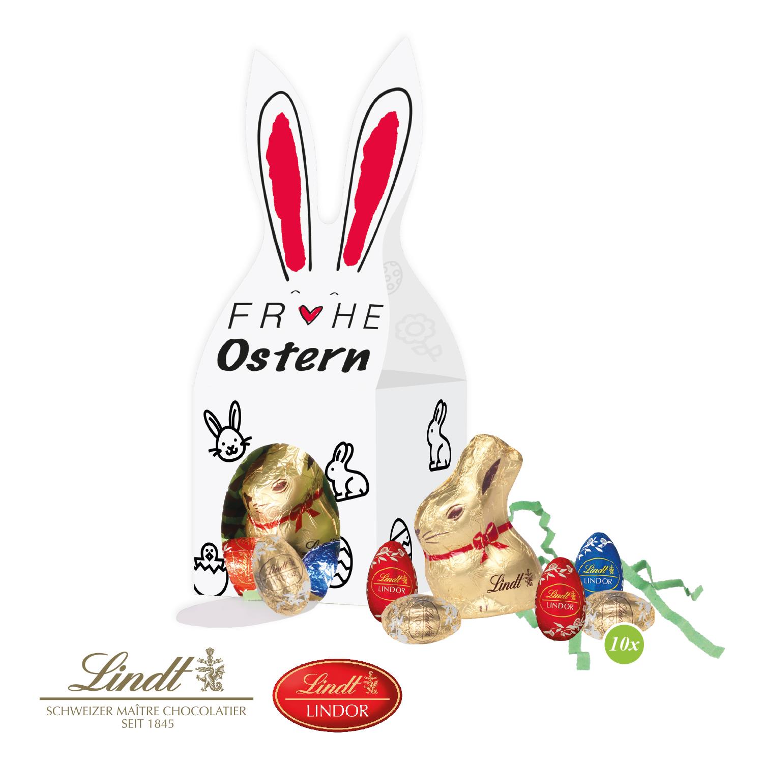3D Präsent Häschen mit Lindt Schokolade Lindt