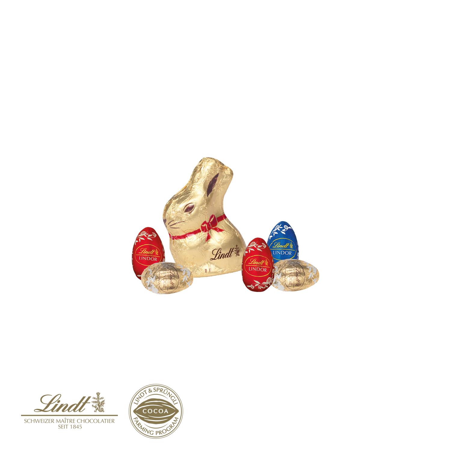 3D Präsent Häschen mit Lindt Schokolade Lindt