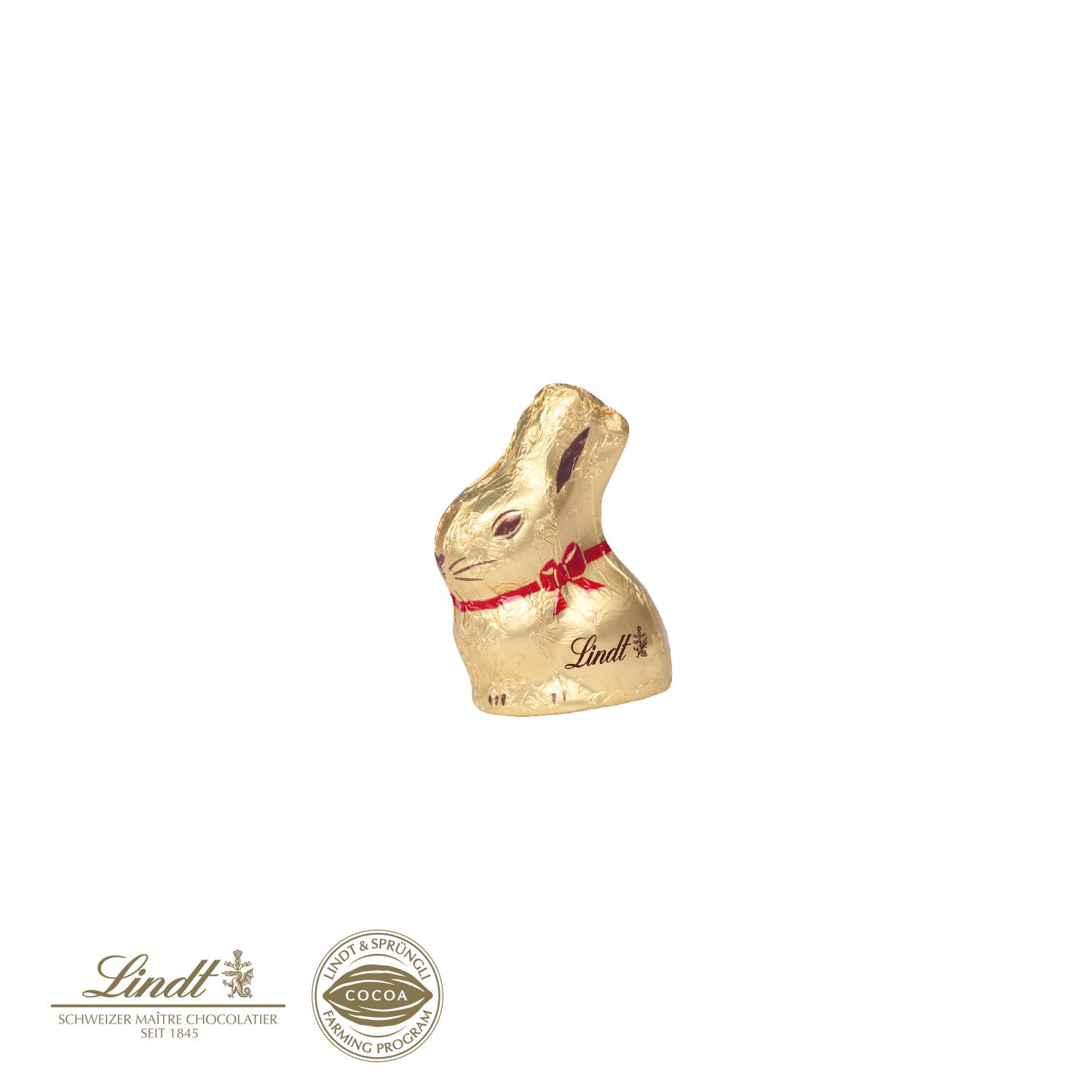 Werbekartonage mit Goldhase, 10 g Lindt