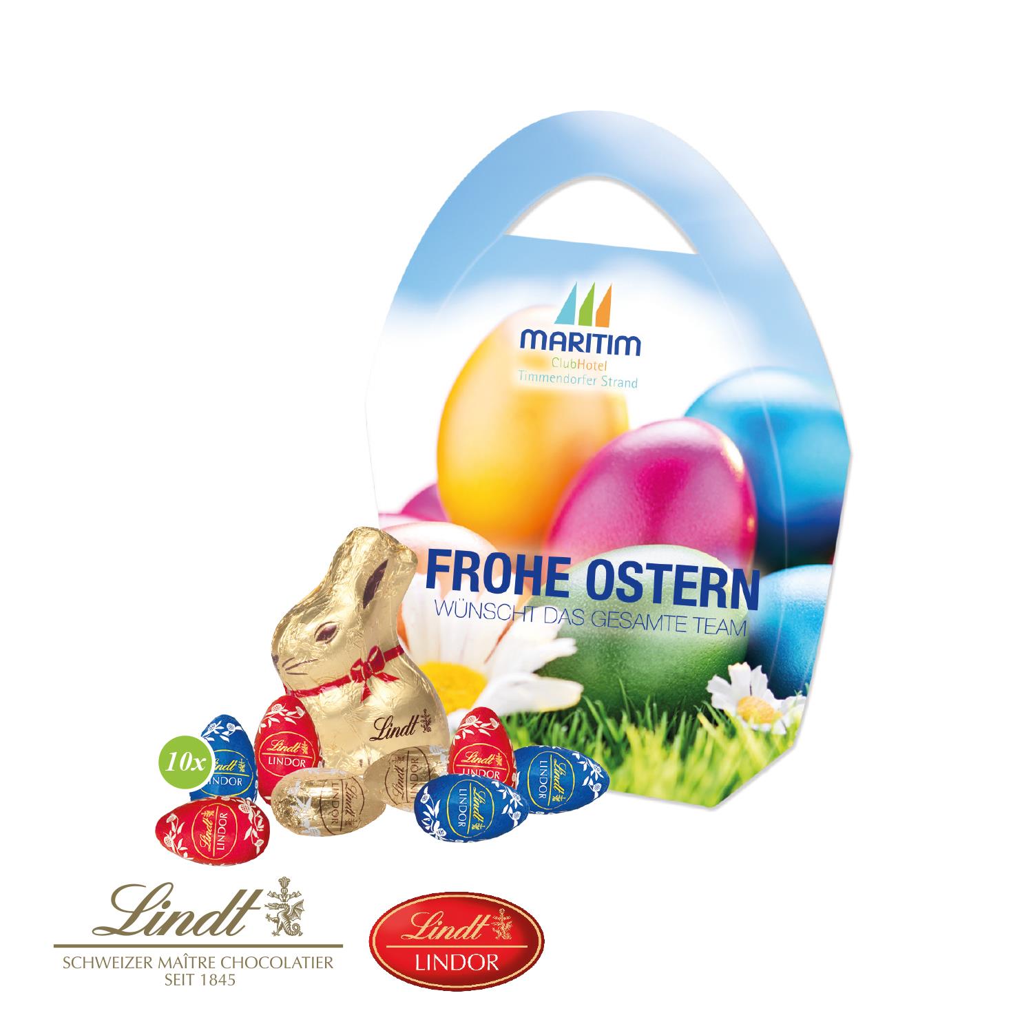 Premium Osterei mit Schokoladenmischung von Lindt