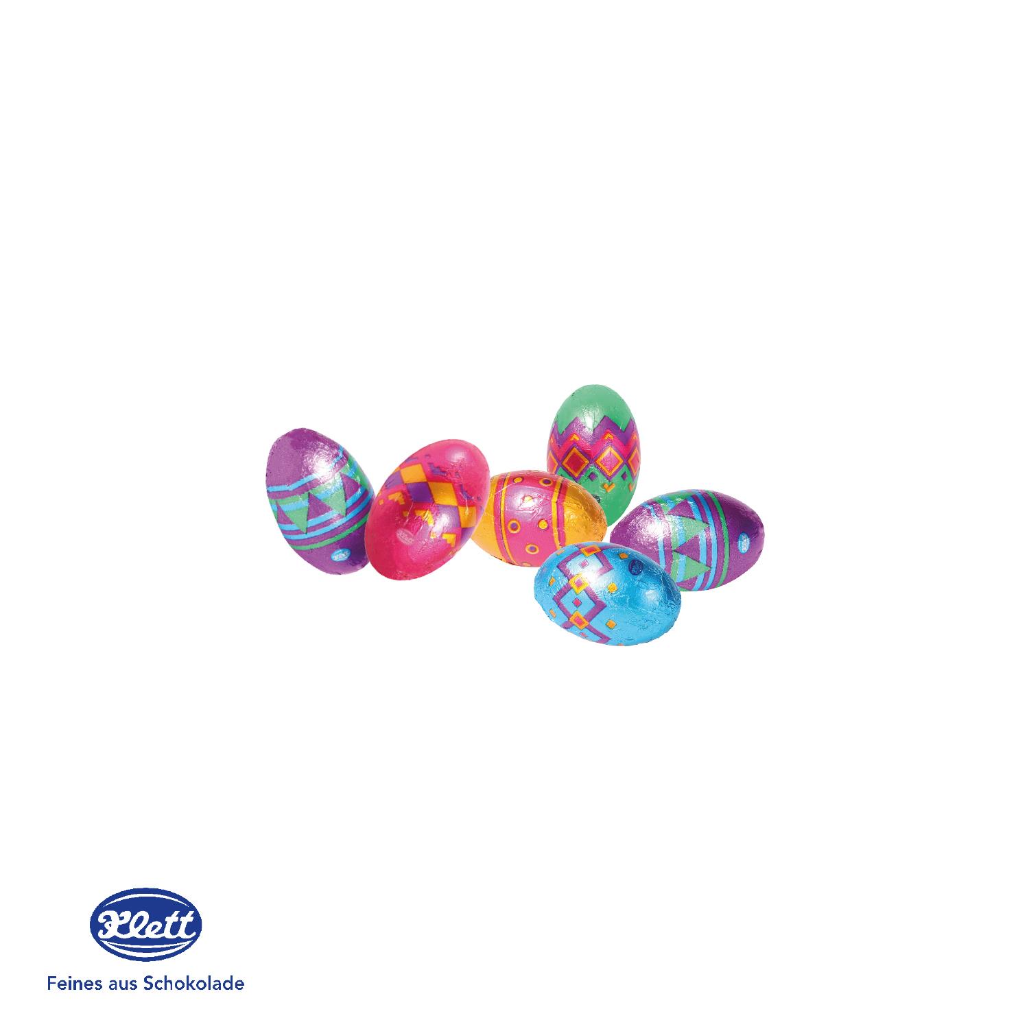Eier Parade mit Klett Schokolade Klett