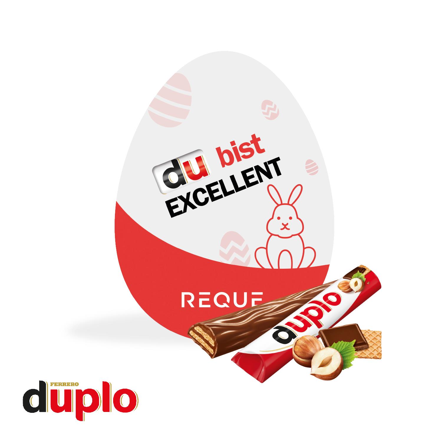 Werbekarte ´Osterei´ mit duplo Ferrero