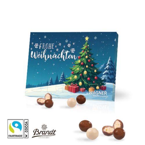 Tisch-Adventskalender mit Brandt Knusperkugeln Brandt
