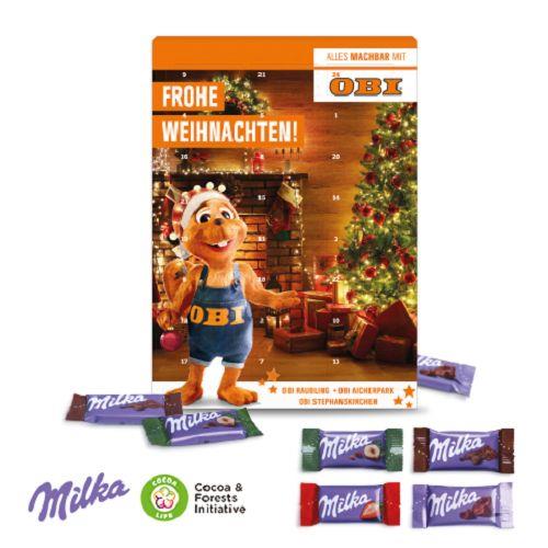 Wand-Adventskalender mit Milka Schokolade Milka