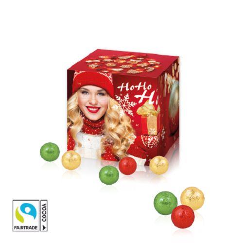 Adventskalender ´Cube´ mit Fairtrade® Schokolade ONLY