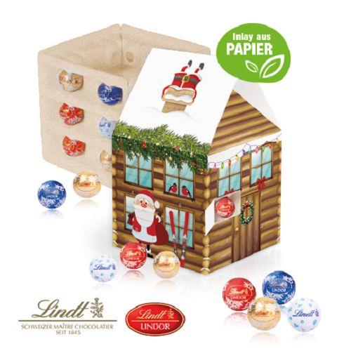 Adventshaus ´Edition´ mit Lindt Schokolade mit Papier-Inlay Lindt