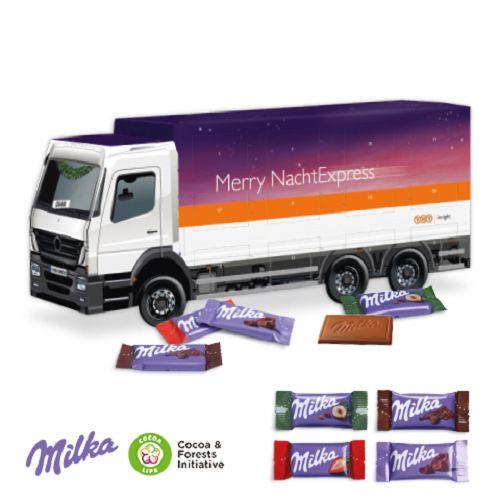 3D Adventskalender ´LKW´ mit Milka Schokolade Milka