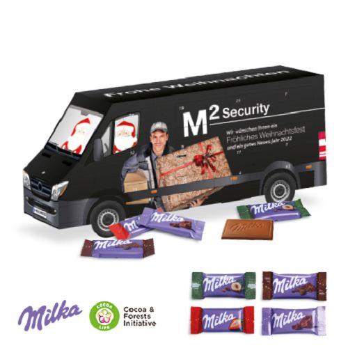 3D Adventskalender ´Transporter´ mit Milka Schokolade Milka