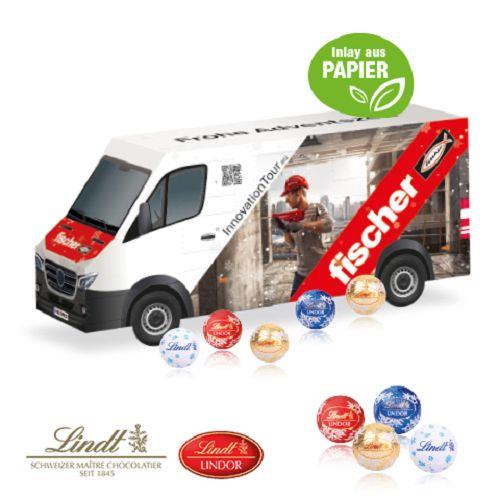 3D Adventskalender ´Transporter´ mit Lindt Schokolade mit Papier-Inlay Lindt