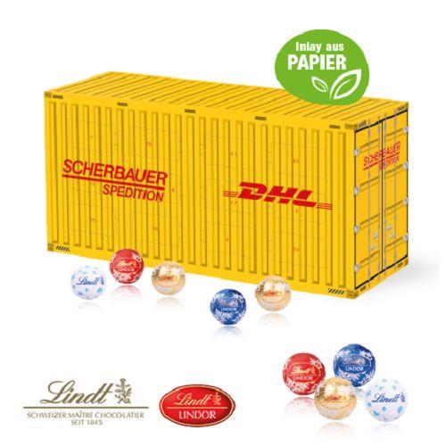 3D Adventskalender ´Container´ mit Lindt Schokolade mit Papier-Inlay Lindt