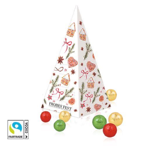 Adventskalender ´Weihnachtspyramide´ mit Fairtrade® Schokolade ONLY