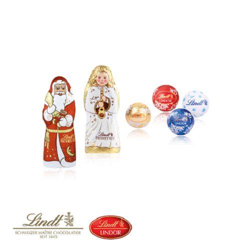 Adventskalender mit Lindt Mix und Gutschein-Option, Inlay aus Papier Lindt