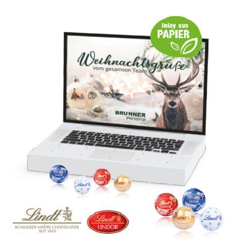 Adventskalender ´Laptop´ mit Lindt Minis, Inlay aus Papier Lindt