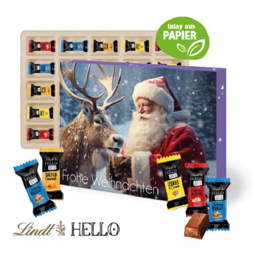 Wand-Adventskalender Lindt HELLO, Inlay aus Papier Lindt HELLO