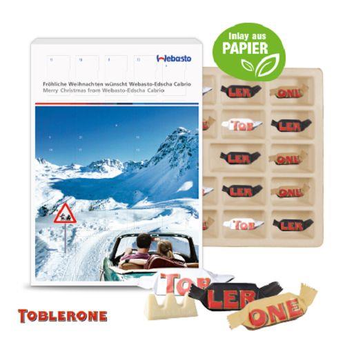 Adventskalender mit TOBLERONE gemischt, Inlay aus Papier TOBLERONE