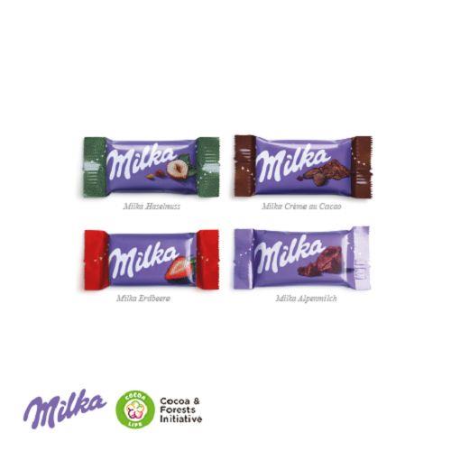 Adventskalender ´individuelle Kalenderform´ mit Milka Schokolade, Inlay aus Papier Milka