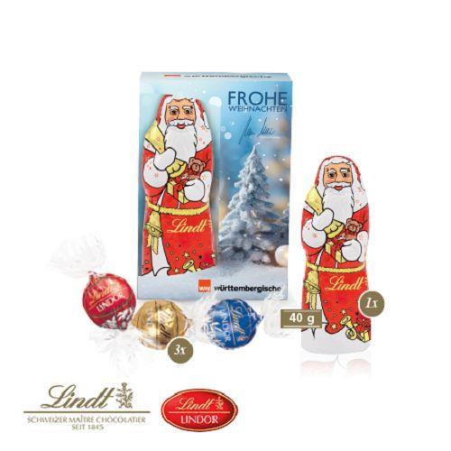 Premium-Präsent mit Lindt Weihnachtsmann „Medium“ Lindt