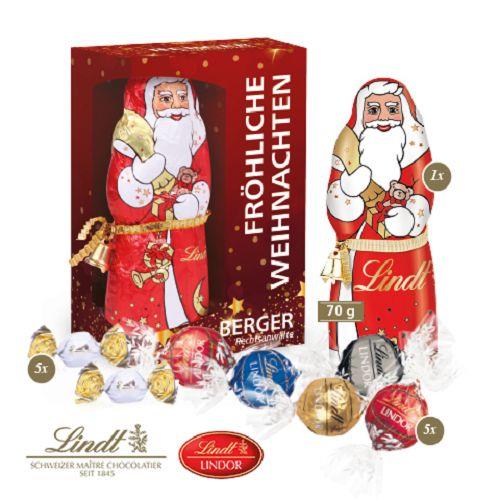Premium-Präsent mit Lindt Weihnachtsmann „Maxi“ Lindt