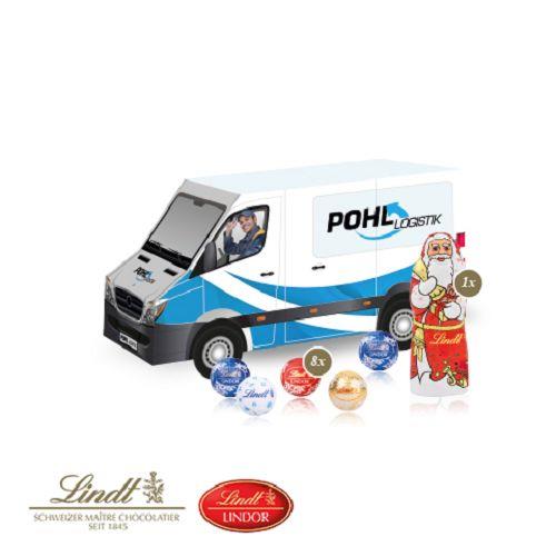 3D Präsent ´Transporter´ mit Lindt Minis und Nikolaus Lindt