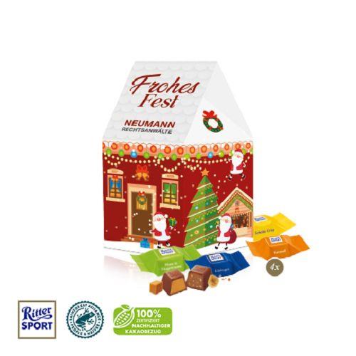 3D Präsent ´Haus´ mit Ritter SPORT Schokowürfel Ritter SPORT