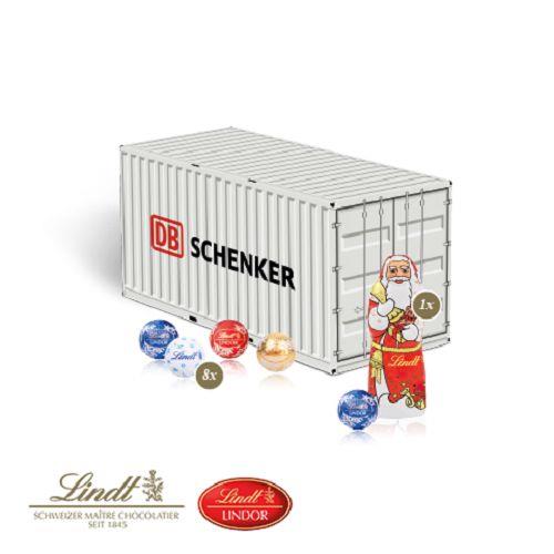 3D Präsent ´Container´ mit Lindt Minis und Nikolaus Lindt