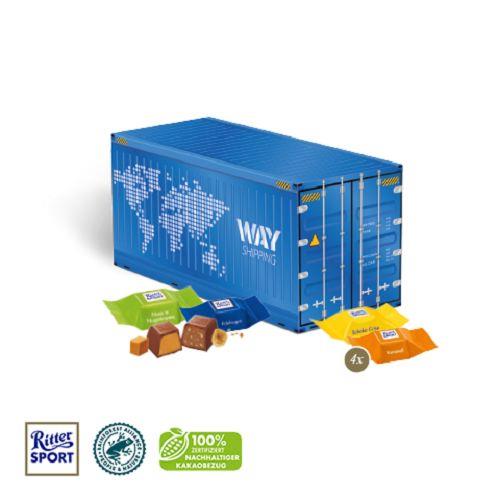 3D Präsent ´Container´ mit Ritter SPORT Schokowürfel Ritter SPORT