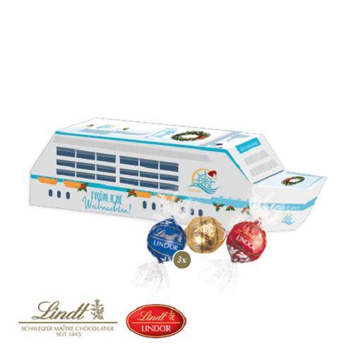 3D Präsent ´Schiff´ mit Lindor Pralinés Lindt
