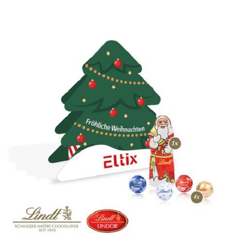 Präsent Tannenbaum mit Lindt Minis und Nikolaus Lindt