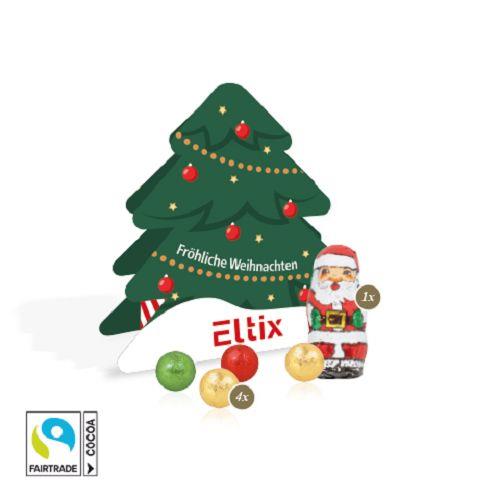 Präsent Tannenbaum mit Fairtrade® Schokolade ONLY