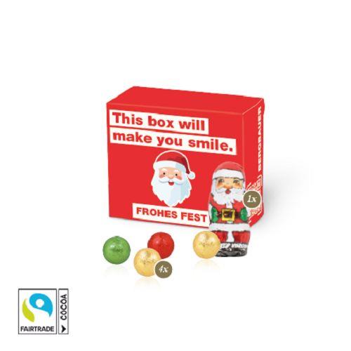Santa Werbebox mit Fairtrade® Schokolade ONLY