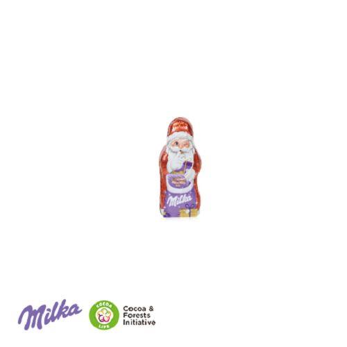 Werbe-Klappkarte mit Weihnachtsmann von Milka