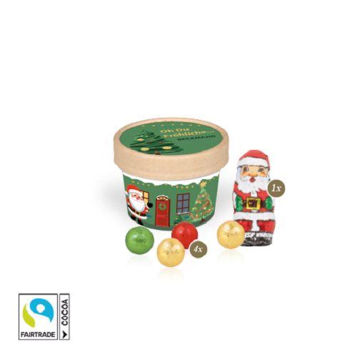 Christmas Paperbox mit Fairtrade® Schokolade ONLY