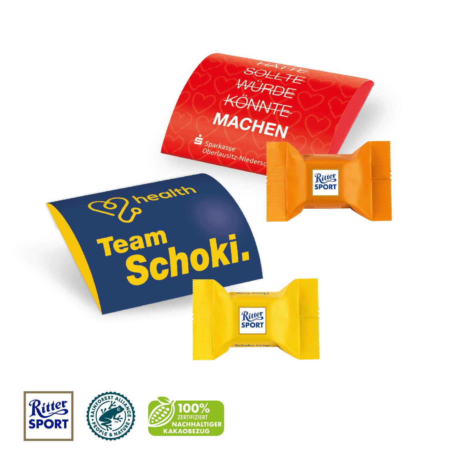 Ritter SPORT ´Schokowürfel´ im Werbebriefchen Ritter SPORT