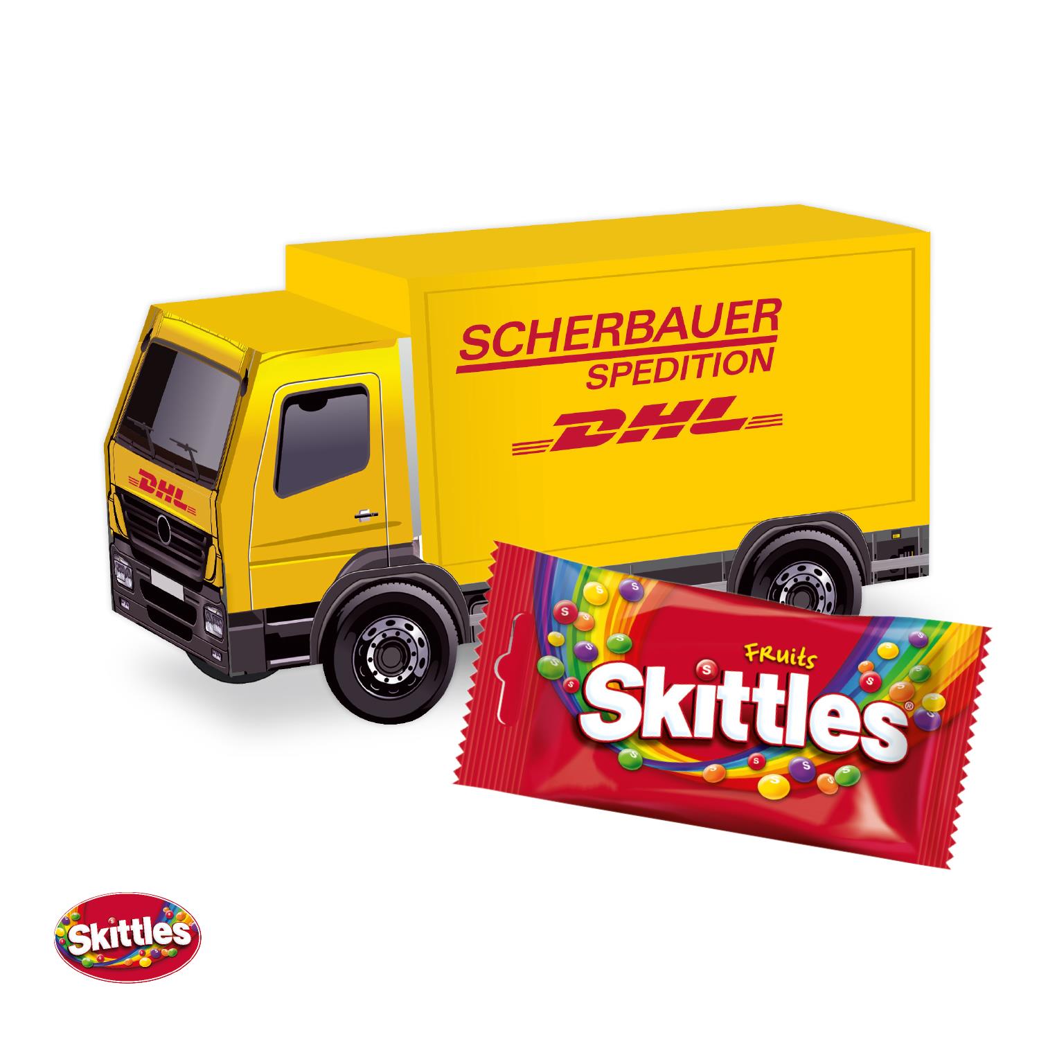 3D Präsent ´LKW´ mit Skittles® Skittles