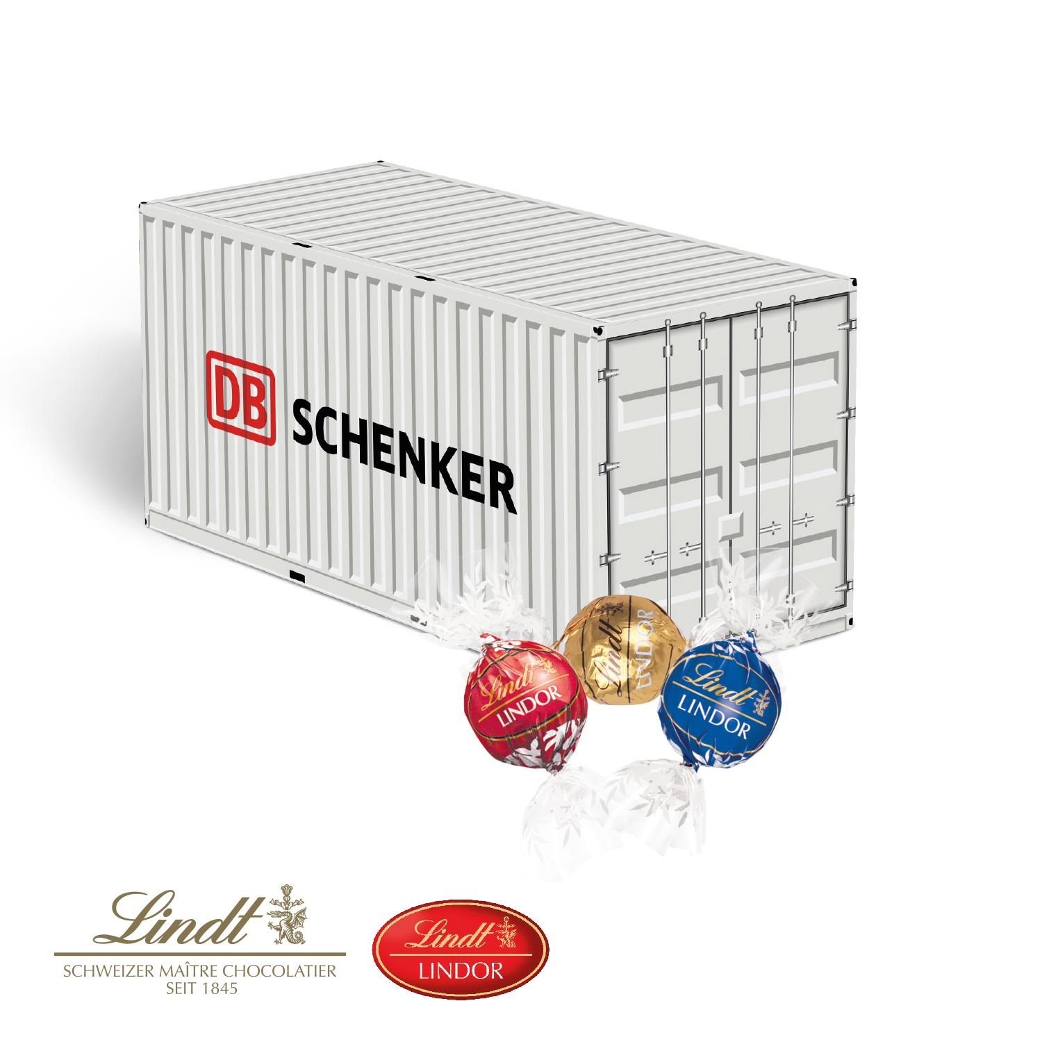 3D Präsent ´Container´ mit Lindt Lindor Pralinés Lindt
