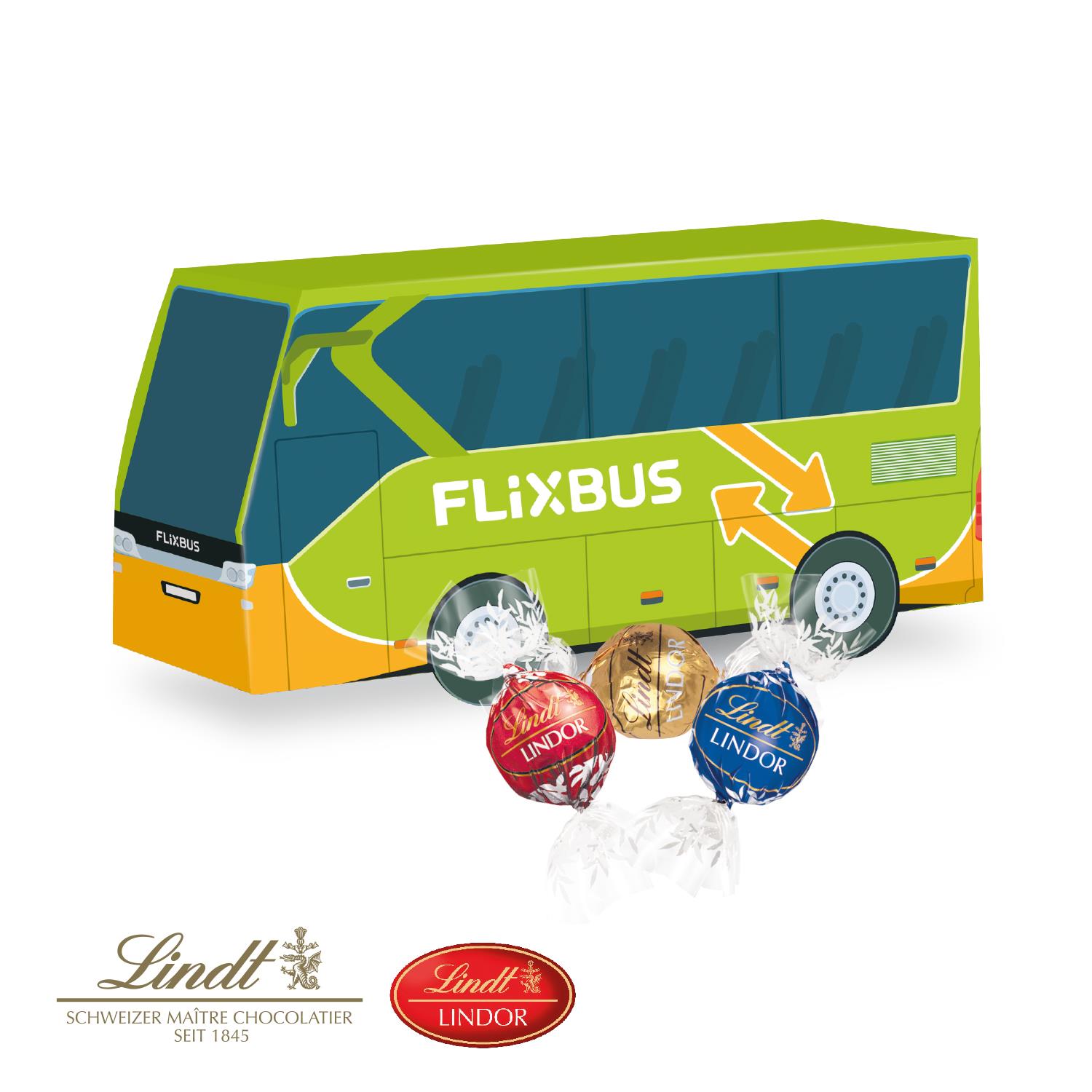 3D Präsent ´Bus´ mit Lindt Lindor Pralinés Lindt