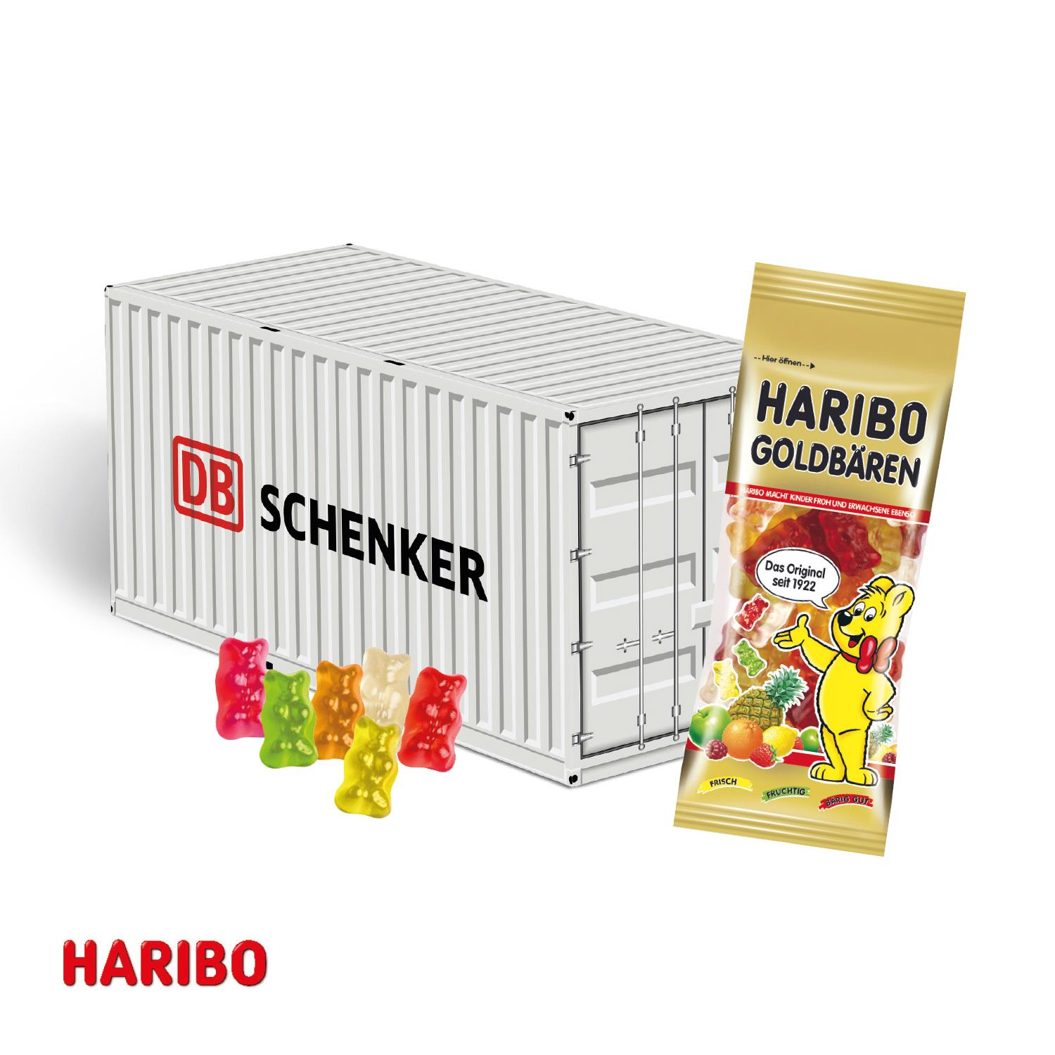 3D Präsent ´Container´ mit Haribo Goldbären Haribo