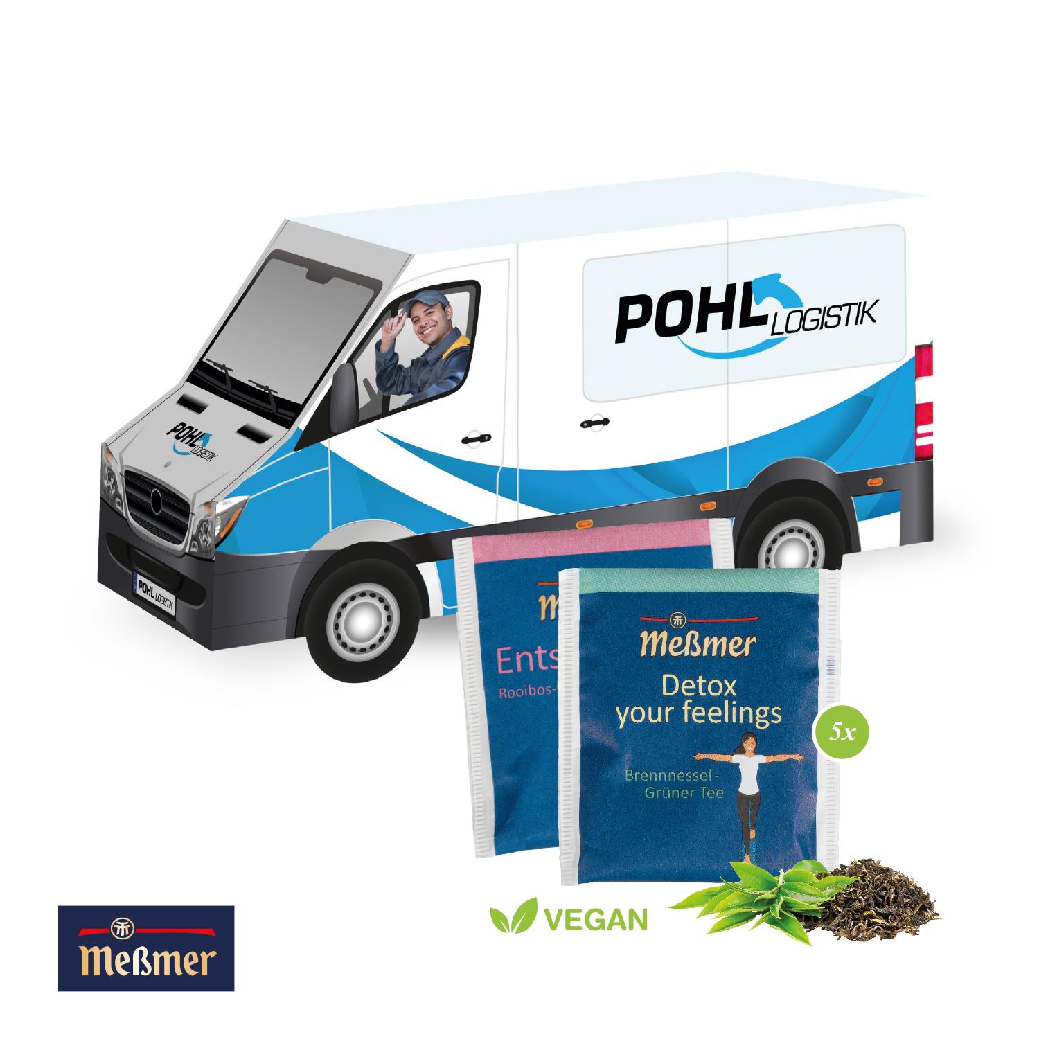 3D Präsent ´Transporter´ mit Meßmer