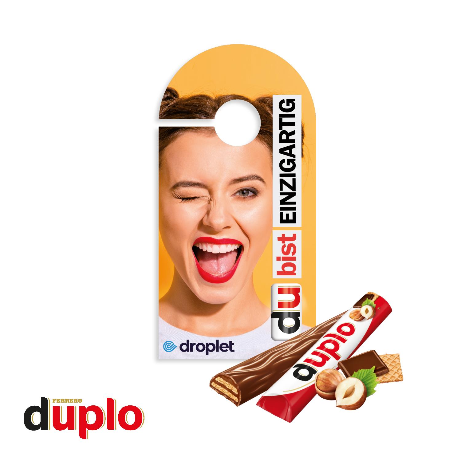 duplo Werbekarte ´Türanhänger´ Ferrero