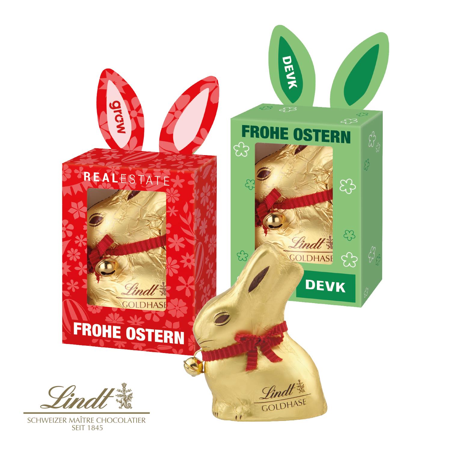 Lindt Goldhase in Werbekartonage, 50 g Lindt