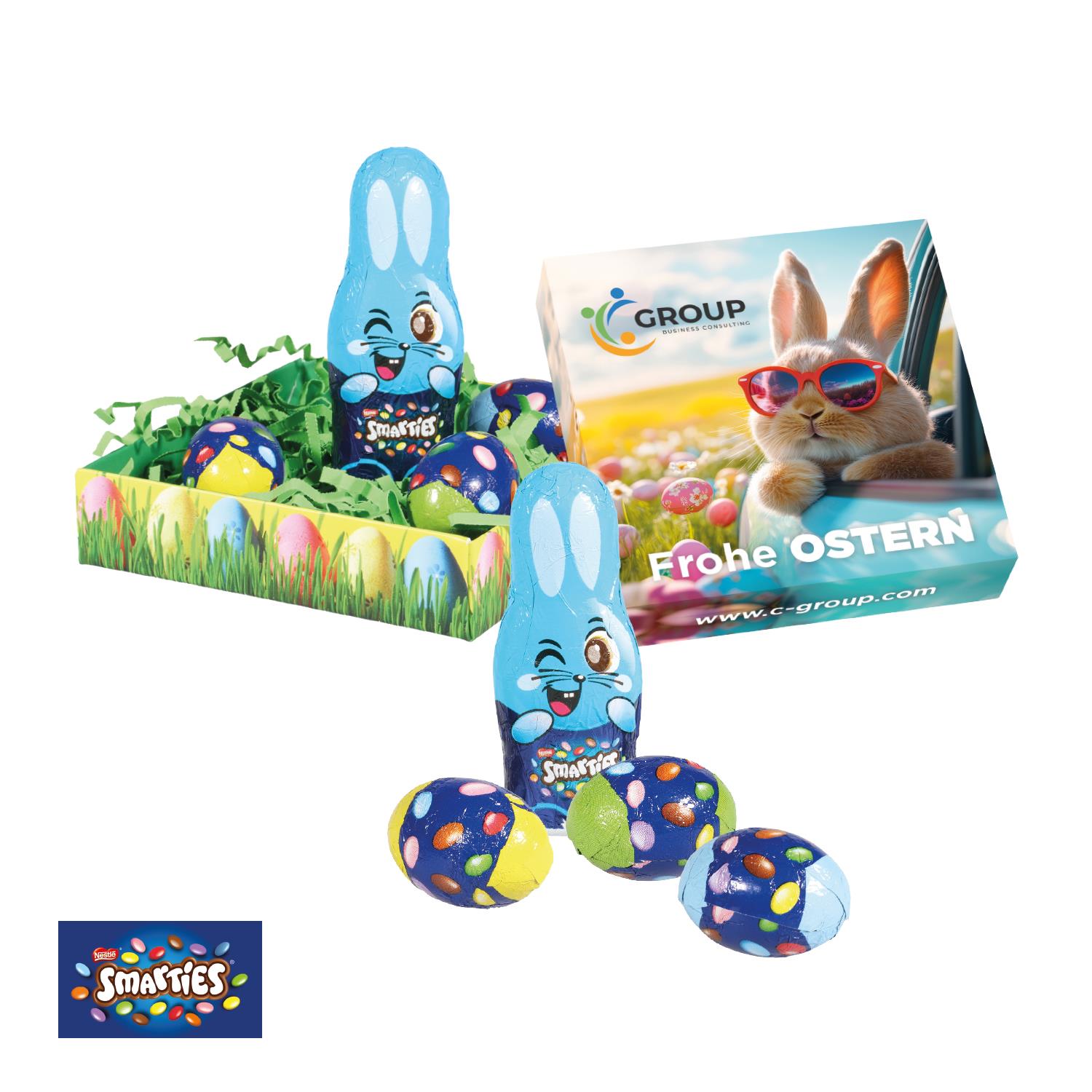 Osternest mit Schokolade von Smarties® Smarties