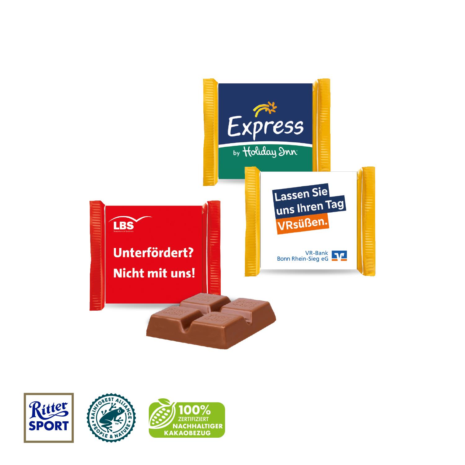 Ritter SPORT ´Mini´ mit Werbebanderole Ritter SPORT