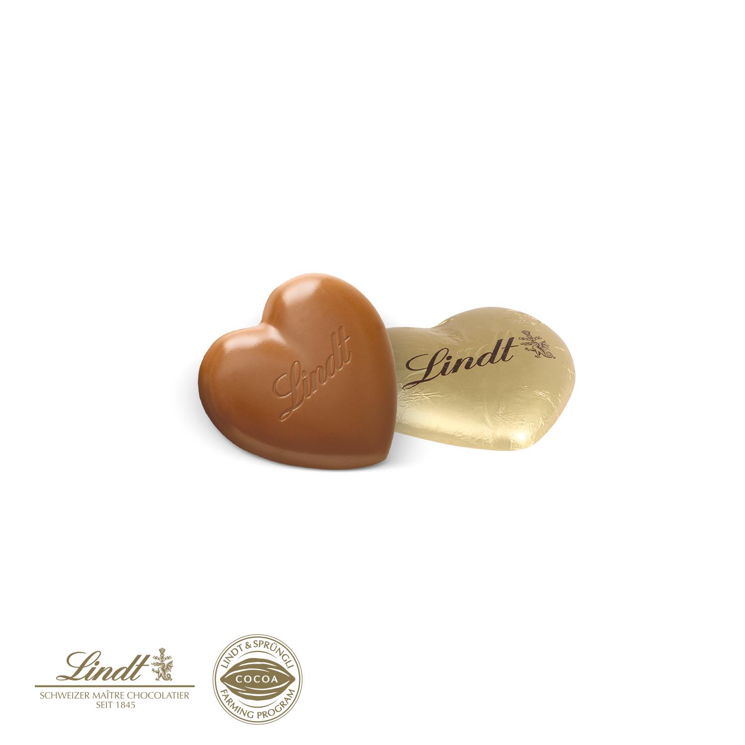 Werbe-Klappkarte mit Schokoladenherz von Lindt, 20 g Lindt