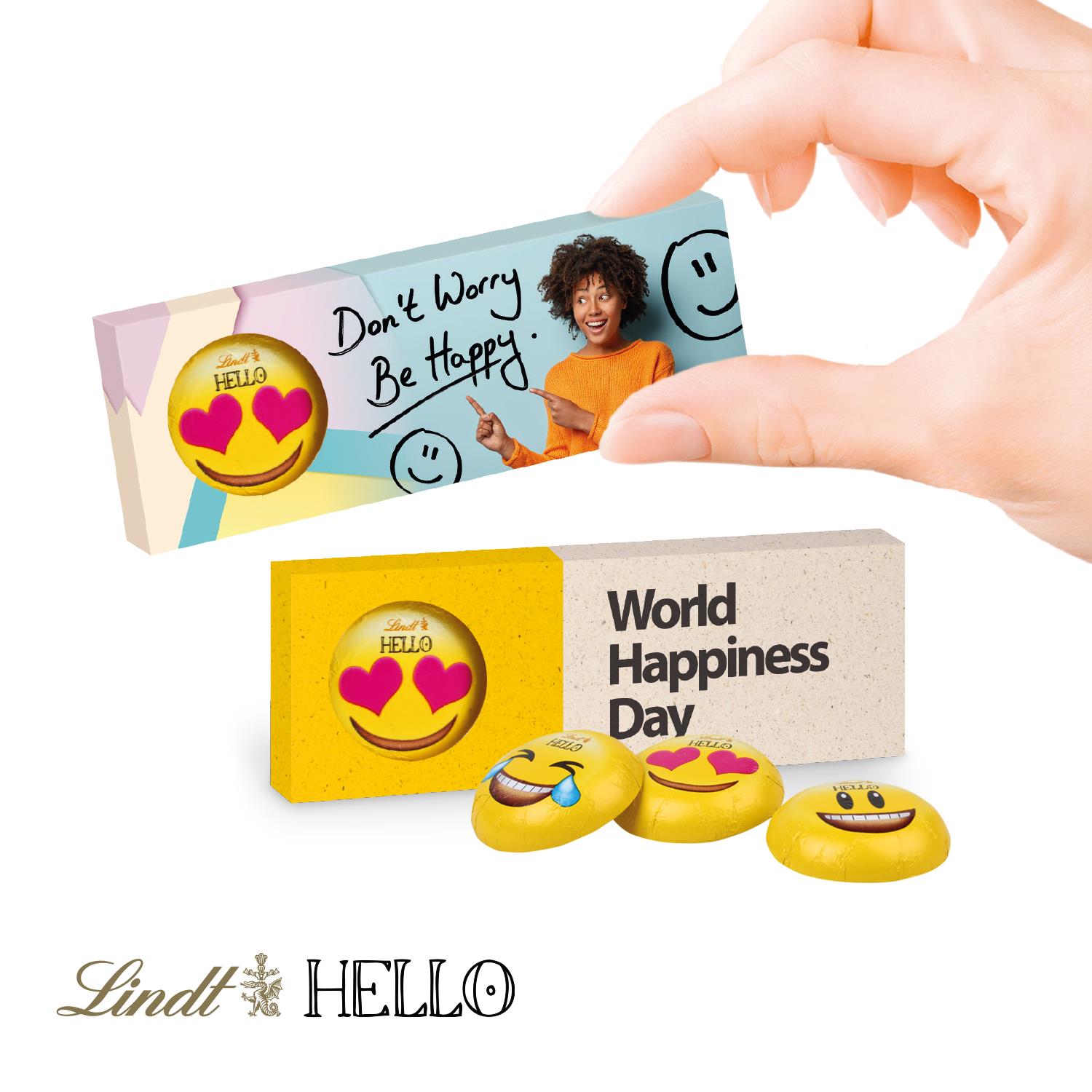 HELLO Mini Emoti, 3er Lindt HELLO