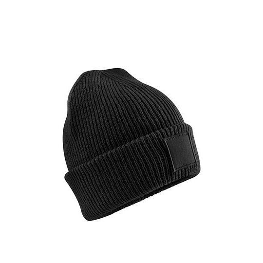Kids Deep Cuffed Tonal Patch Beanie