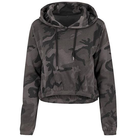 Ladies Camo Cropped Hoody