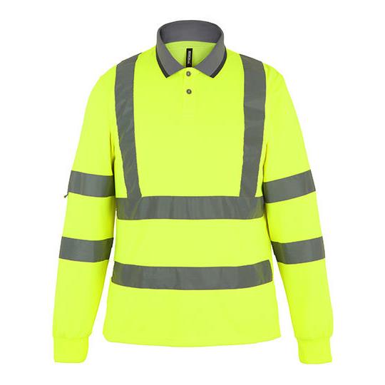 Hi-Vis Pro Contract Long-Sleeved Polo Shirt (Class 3)